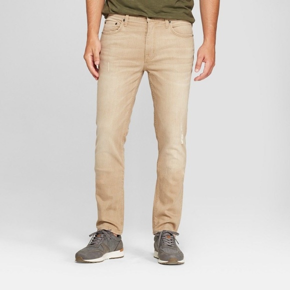 mens slim fit khaki jeans